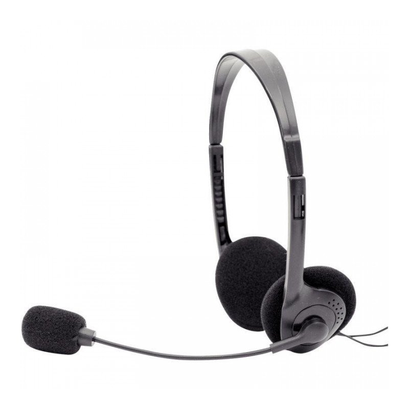 DACOMEX Casque-Micro Stéréo Ajustable USB noir 059808