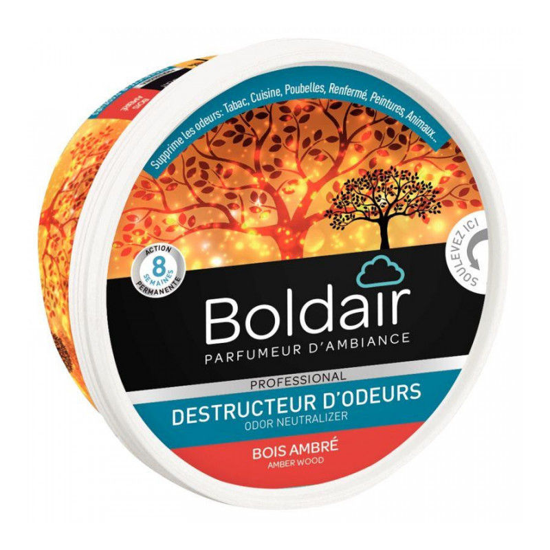 DESODORISANT Boldair gel destr.d'odeurs BOIS AMBRE 300gr