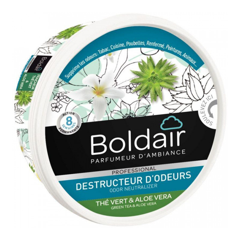 DESODORISANT Boldair gel destruct.d'odeurs THE VERT300gr PV11661002 FAB FRANCE