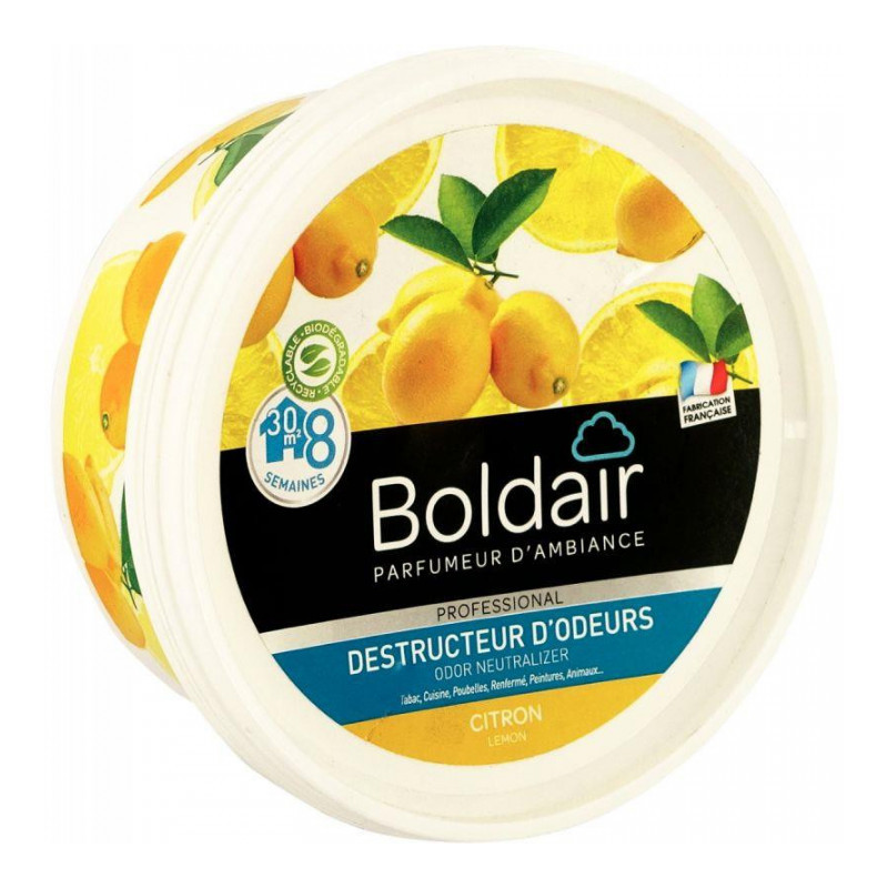 DESODORISANT Boldair gel destructeur d'odeurs CITRON 300gr PV11661002 FAB FRANCE