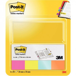 DISTRIBUTEURS DE 50 MARQUE-PAGES -ETUI DE 4 - NOTES MARKERS POST-IT POP