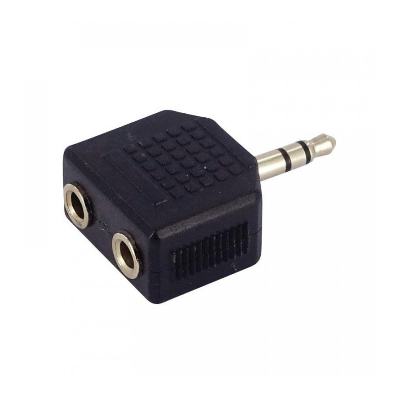 DOUBLE ADAPTATEUR AUDIO JACK 3,5MM