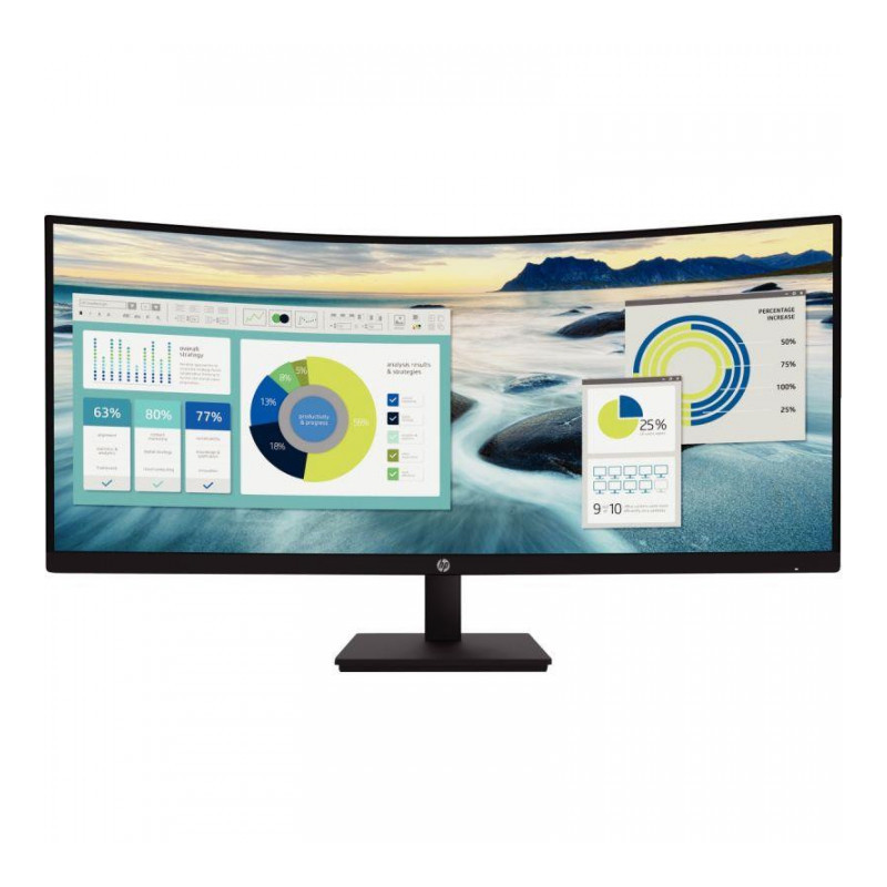 ECRAN HP 34" INCURVÉ P34HC G4 FILTRE ANTI LUMIÈRE BLEUE ET ANTI REFLETS USB-c / HDMI / DP / VGA