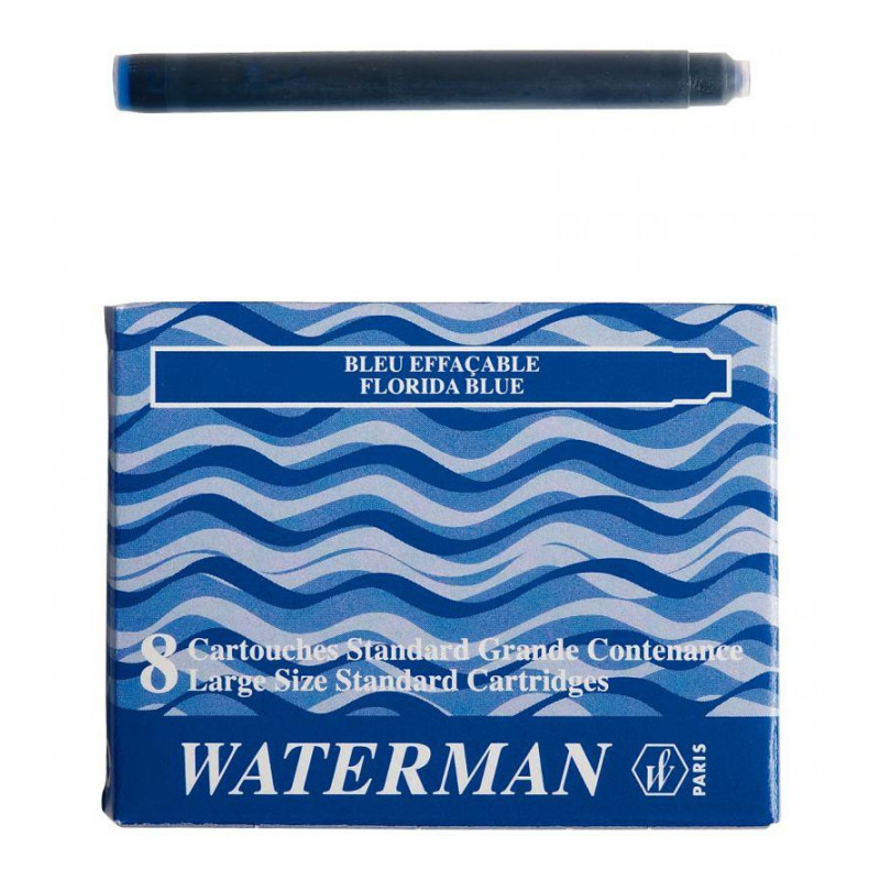 ENCRE CART STANDARD 23 BLEU EFFACABLE ETUI 8 PAPERMAT S0110860