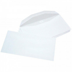 ENVELOPPES**BTE1000* BLANCHES 114X229 80G/M MISE SOUS PLI AUTOMATIQUE GOMMÉES