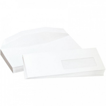 ENVELOPPES**BTE1000* MISE SOUSPLI  BLANCHES C5 162X229 80G/M² F.45X100 GOMMEE