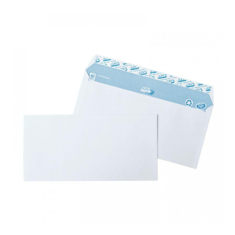 ENVELOPPES*BTE500*2886* 110X220 90G OUVERTURE FACILE BP NF FSC FABR FRANCE PEFC