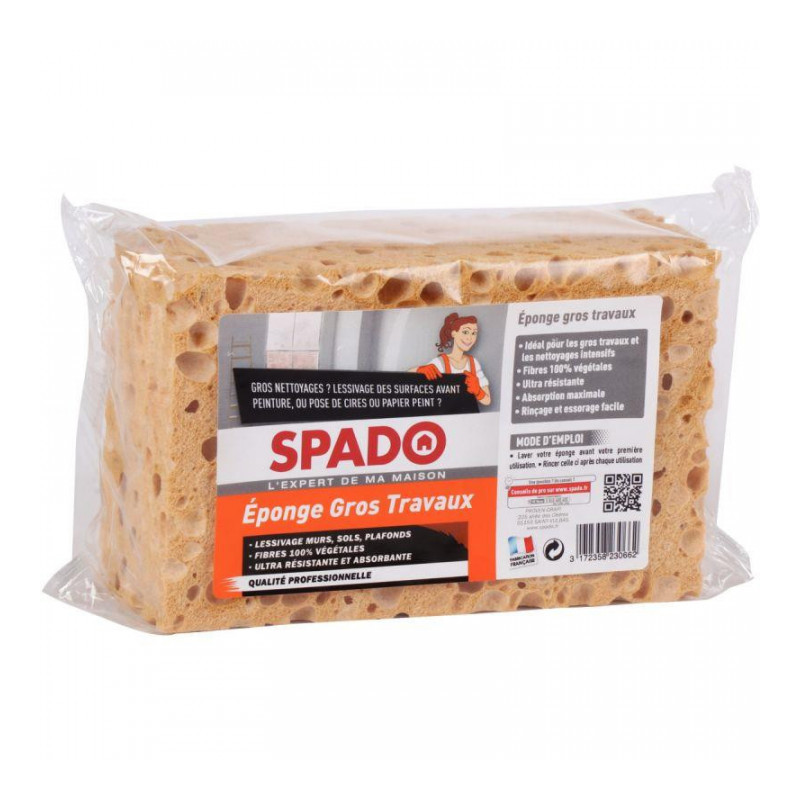 ÉPONGE POUR GROS TRAVAUX SPADO 100% VEGETALE FAB FRANCE