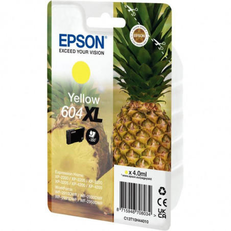 Epson ANANAS / 604XL cartouche jet d'encre jaune haute capacité authentique (T10H440)