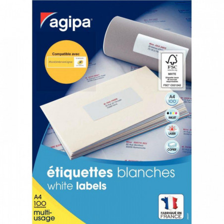 ETIQUETTE 63.5X38.1*BTE2100*MULTI-US PEFC AGIPA 118984 FAB FRANCE