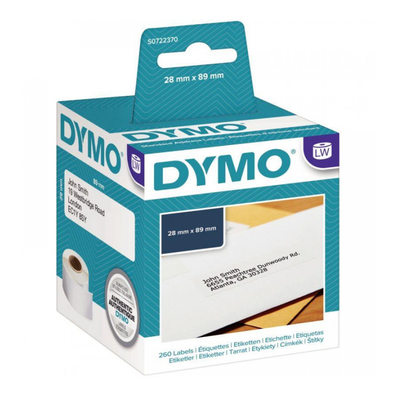 ETIQUETTE ADRESSE BLC 28X89 PQT 2X130  S0722370 DYMO