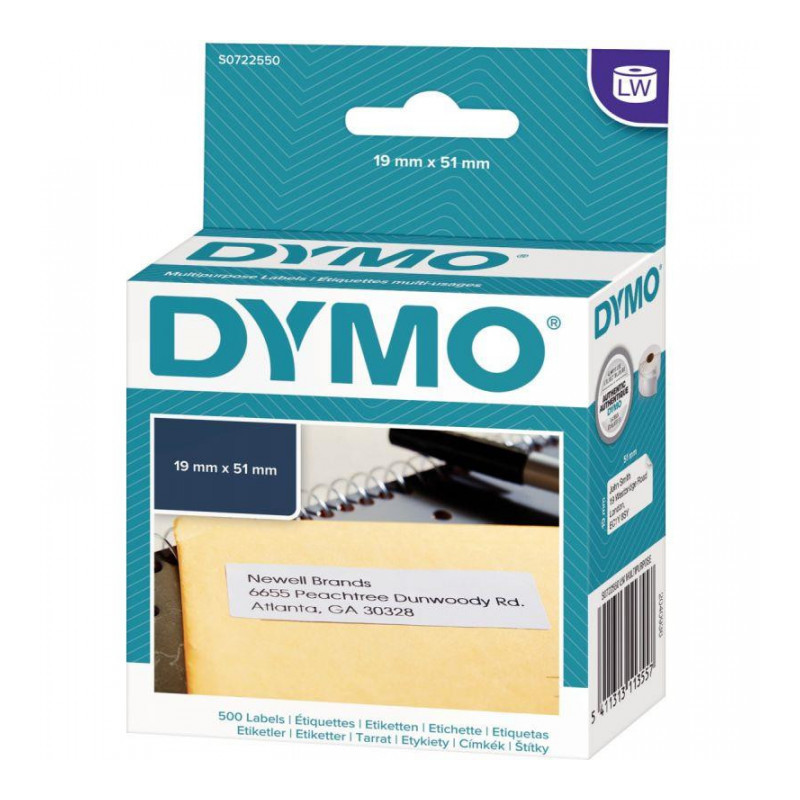 ETIQUETTE MULTIUSAGE 19X51 RL 500   S0722550 DYMO  FSC