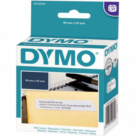 ETIQUETTE MULTIUSAGE 19X51 RL 500   S0722550 DYMO  FSC