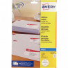 ETIQUETTES 63,5X38,1 *BTE 525*  AVERY J8160-25 JET ENCRE ARRONDIS