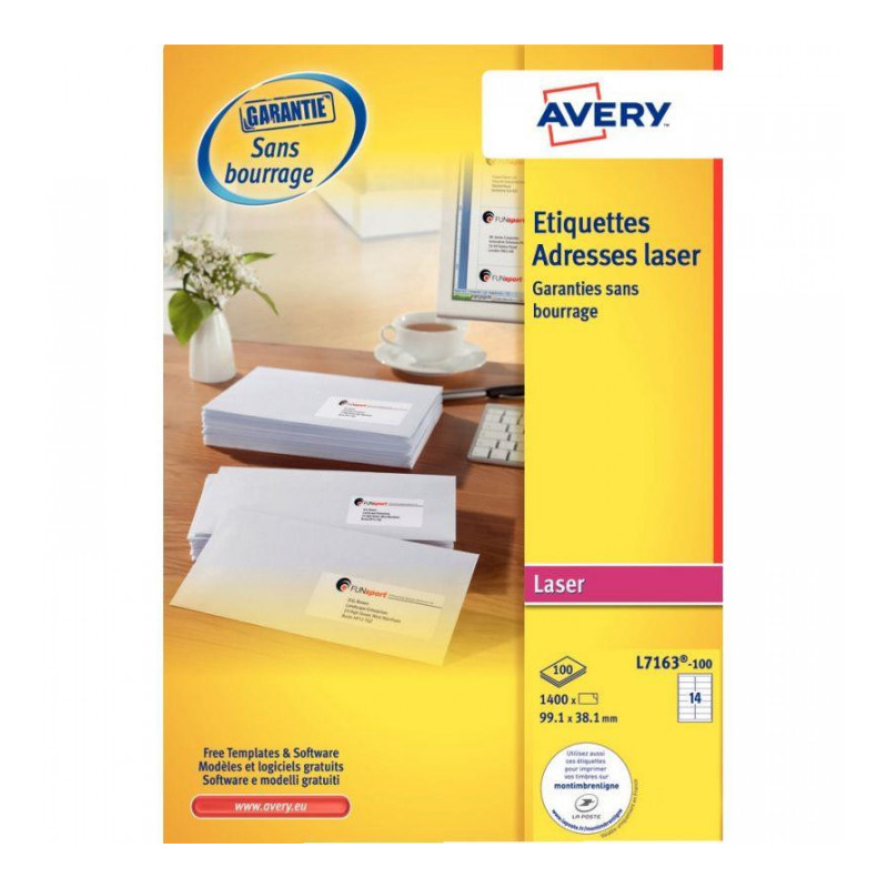 ETIQUETTES 991X381 *BTE1400* LASER AVERY L7163-100 FSC