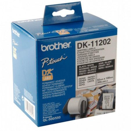 ETIQUETTES D'EXPEDITION DK11202 62x100  MM POUR QL x300 BROTHER