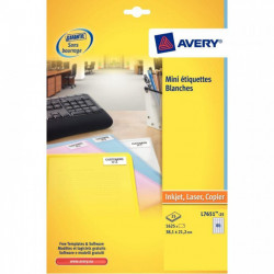 ÉTIQUETTES R 45,7X16,9 **BTE DE 6400*ADRESSE MINI LASE  AVERY L7652-100