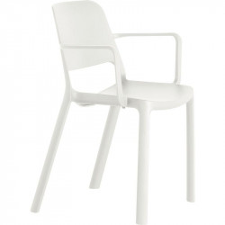 FAUTEUIL ELEMENS  prolypropylène BLANC GAR. 2 ANS 110KG