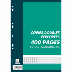 FEUILE COPIE DOUBLE A4 SEYES 70G BLANC*PQT100* (400 PAGES) 21X29 PERFOREE FAB France PEFC ECOLABEL CONQUERANT