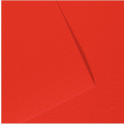 FEUILLES MI-TEINTE FORMAT 50X65 COLORIS ROUGE VIF PAQUET DE 10