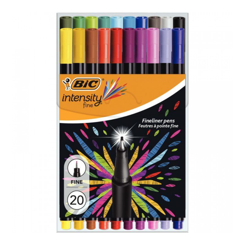 FEUTRE POINTE FINE .BIC POCH DE 20 INTENSITY FINE 953035