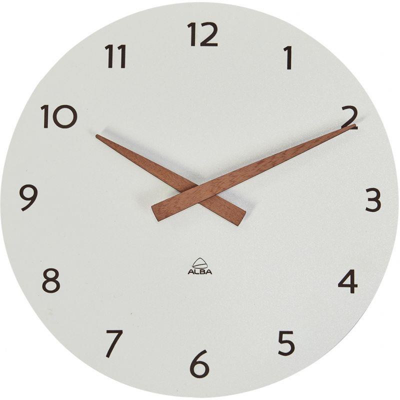 HORLOGE DIAMÈTRE 30CM MILENA BLANC ET BOIS