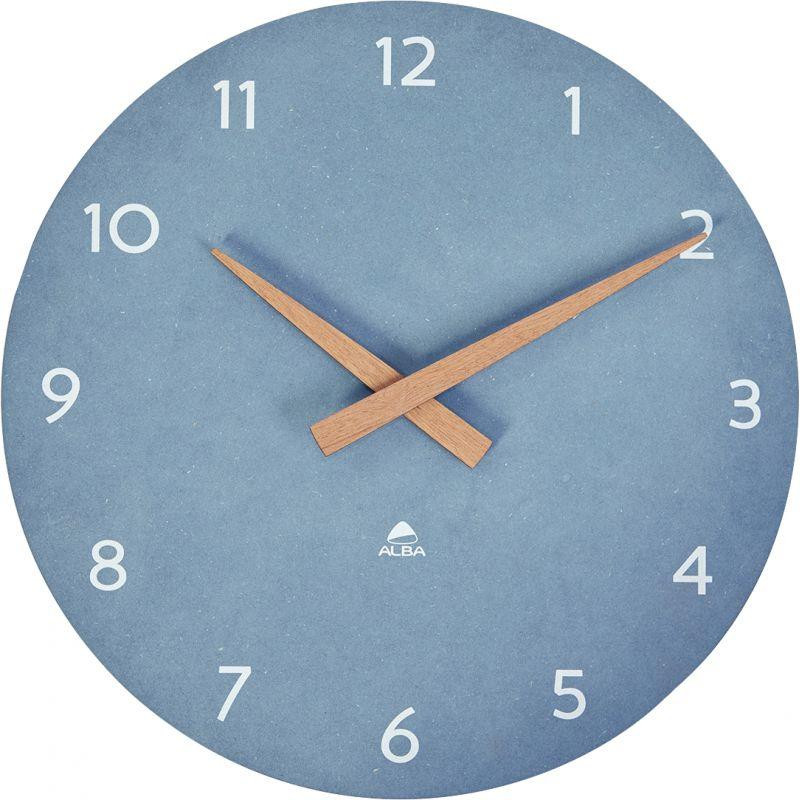 HORLOGE DIAMÈTRE 30CM MILENA BLEU ET BOIS