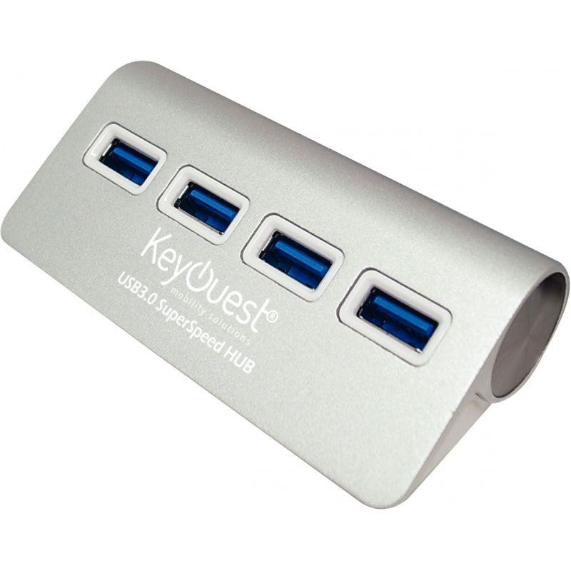 HUB 4 PORTS USB 3.0 SILVER