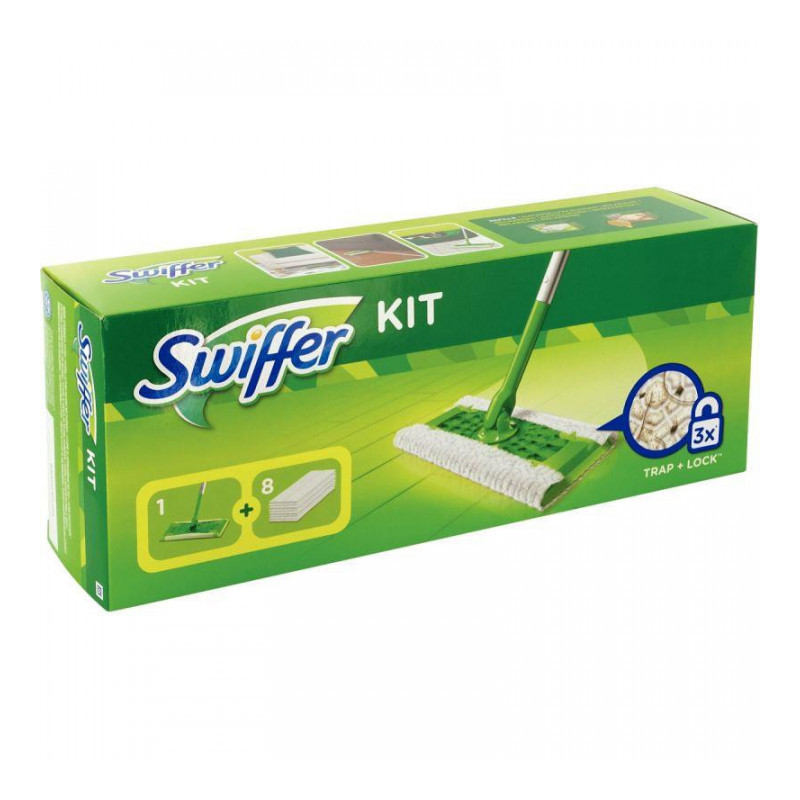 KIT BALAI SWIFFER ATTRAPE POUSSIÈRE + 8 LINGETTES