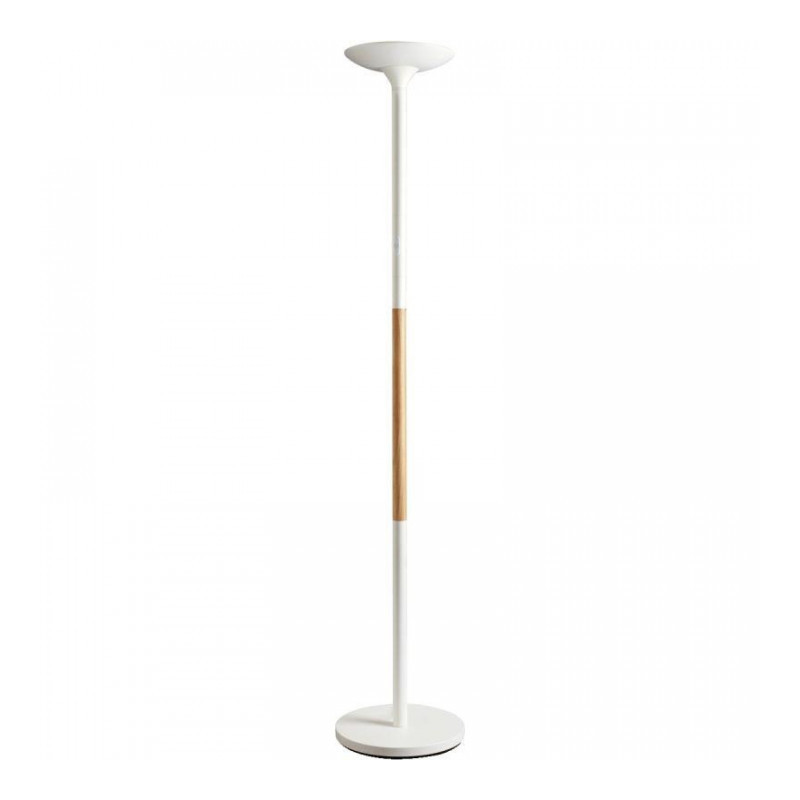 LAMPADAIRE BLANC ET BOIS LED PRYSKA 400110157