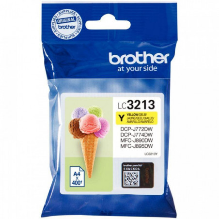 LC3213Y JAUNE GLACE  HAUTE CAPACITE BROTHER  5ML 400P CART.J.ENC.