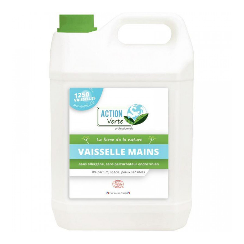 LIQUIDE VAISSELLE MAINS PEAUX SENSIBLE BIDON DE 5 LITRES