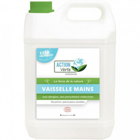 LIQUIDE VAISSELLE MAINS PEAUX SENSIBLE BIDON DE 5 LITRES