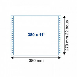 LISTING CARTON DE 2000 11'x380mm 1+0 70G ZONÉ VERT BCF 381471