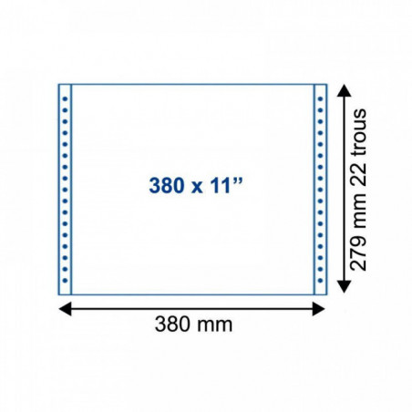 LISTING CARTON DE 2000 11'x380mm 1+0 70G ZONÉ VERT BCF 381471