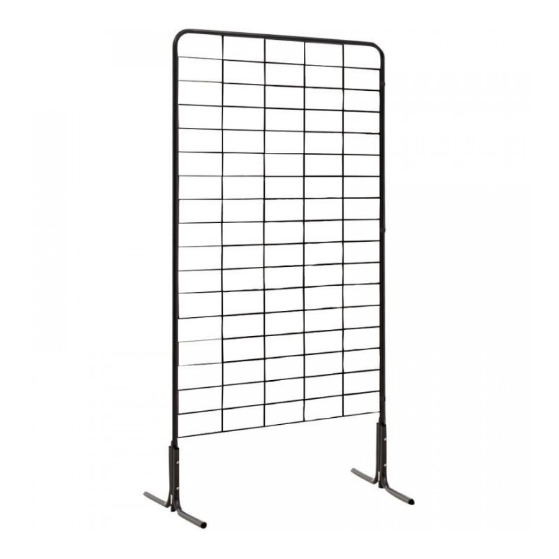 LOT DE 1 GRILLE D'EXPOSITION 200X100CM + 2 PIEDS EN T