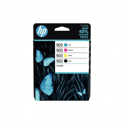 LOT DE 4 CARTOUCHES ENCRE À LA MARQUE HP 6ZC73AE NOIR CYAN MAGENTA ET JAUNE