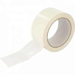 LOT DE 6 ROULEAUX ADHÉSIF PVC BLANC 50MMX66M