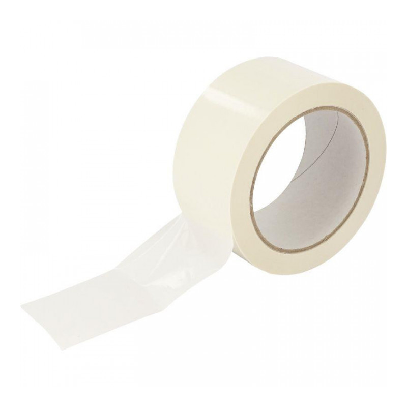 LOT DE 6 ROULEAUX ADHÉSIF PVC BLANC 50MMX66M