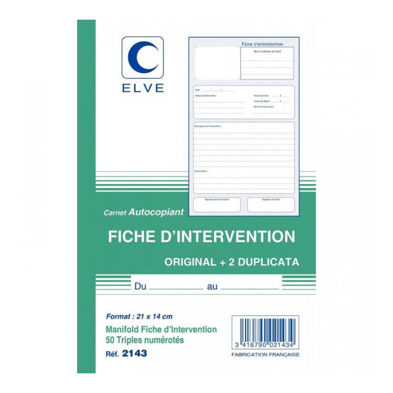 MANIFOLD FICHES D'INTERVENTIONS 50 TRIPLIS  ELVE 2143 2143