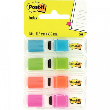 MARQUE PAGE ETROIT POST-IT COUL. VIVES DISTRIBUTEUR LOT 4 24927