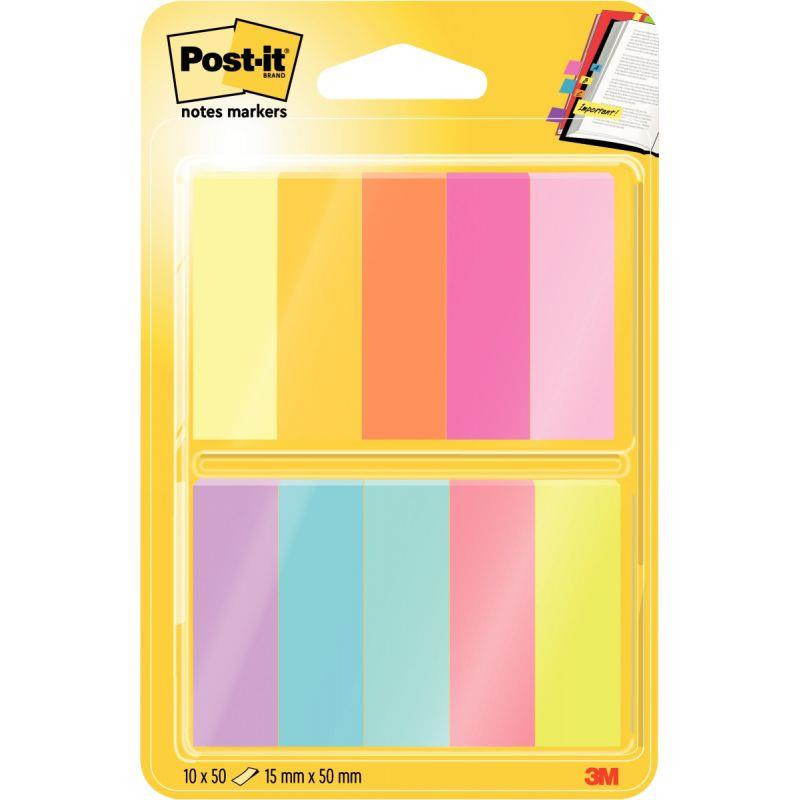 MARQUE-PAGES NOTES MARKERS POST-IT LOT 10 BLOCS 50/ASSORTIS