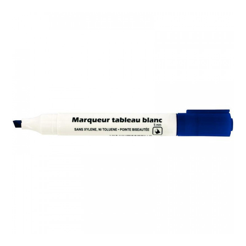 MARQUEUR BLEU TABLEAU BLANC POINTE BISEAUTÉE 5MM