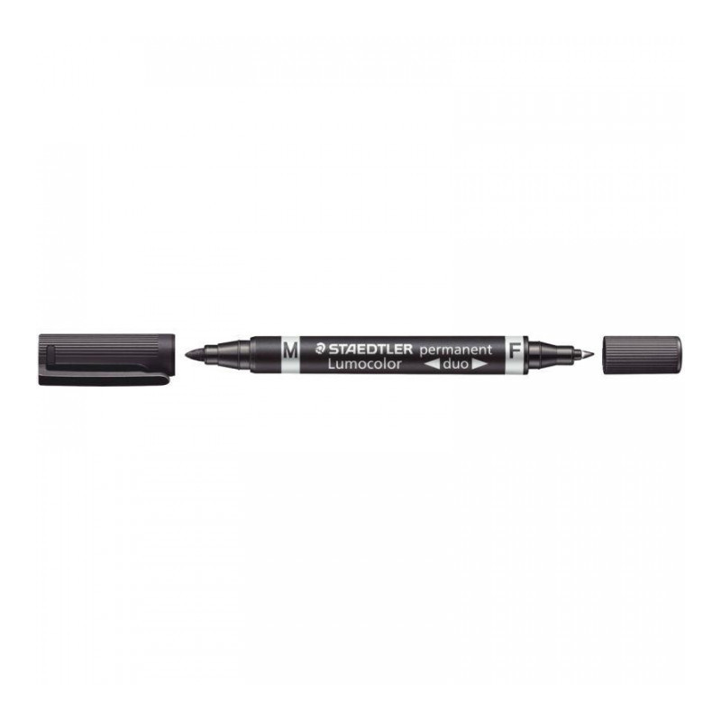 MARQUEUR NOIR LUMOCOLOR PERMANENT DUO STAEDTLER 348-9