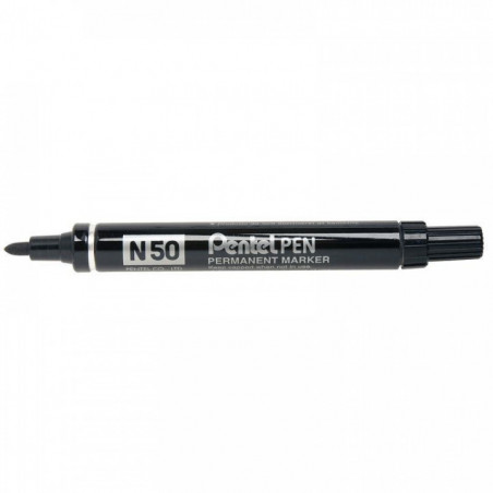 MARQUEUR NOIR PERMANENT N50 PENTEL POINTE OGIVE BASE ALCOOL