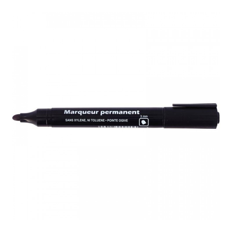 MARQUEUR NOIR PERMANENT POINTE OGIVE 3MM