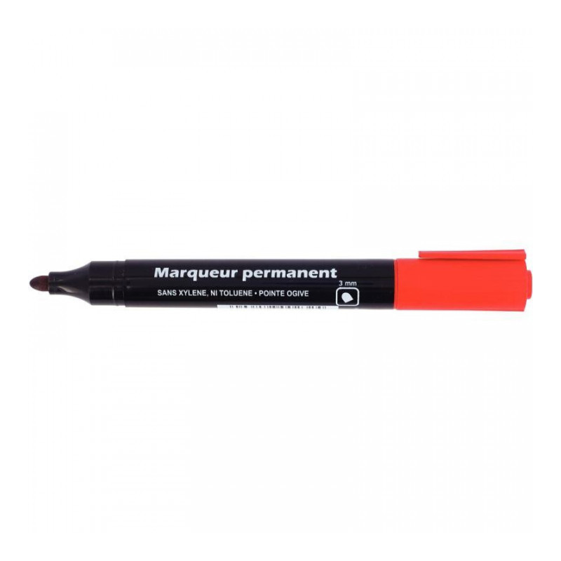 MARQUEUR ROUGE  PERMANENT POINTE OGIVE 3MM