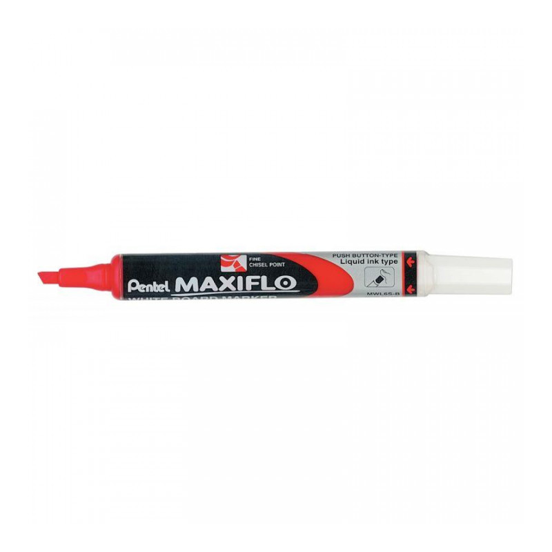 MARQUEUR ROUGE TABLEAU BLANC MAXIFLO POINTE FINE BISEAUTÉE