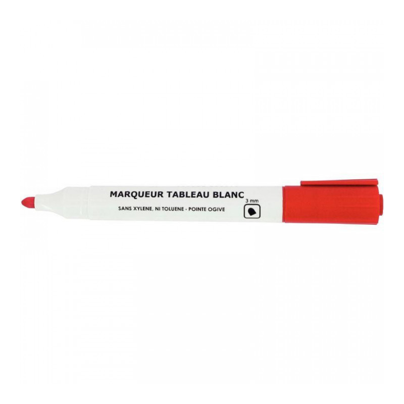 MARQUEUR TABLEAU BLANC POINTE OGIVE 3MM ROUGE