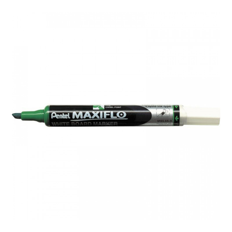 MARQUEUR VERT TABLEAU BLANC MAXIFLO POINTE FINE BISEAUTÉE